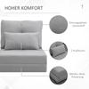 Floor Chair Folding Mattress Sleeping Mat, 2-in-1 Design, Removable Cushion, 60 x 80 x 56 cm, Gray