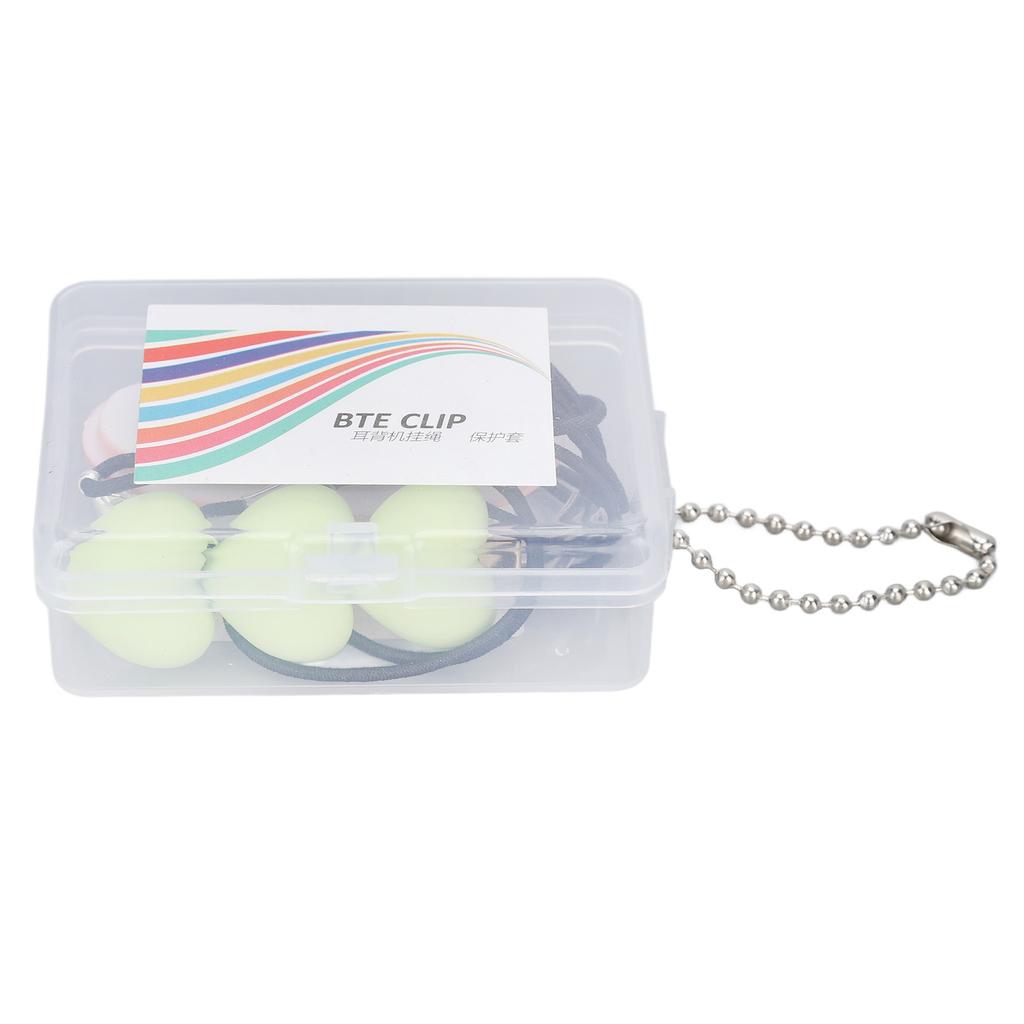 Hearing Aid Clip Holder Light Green Heart Shaped Clip BTE Hearing Aid Lanyard for Seniors Children