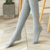 Autumn and Winter Fleece Thickened Threaded Cotton Vertical Striped Leggings, Foot-stepping Thermal Pants, Women's Integrated Pants