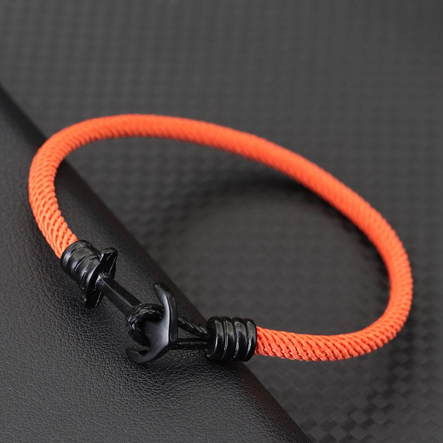 Noter Stylish Men Anchor Bracelet 8 Colors Available Grade A 4mm Milan String Charm Braslet Hiphop Rock Wrist Accessories Joias