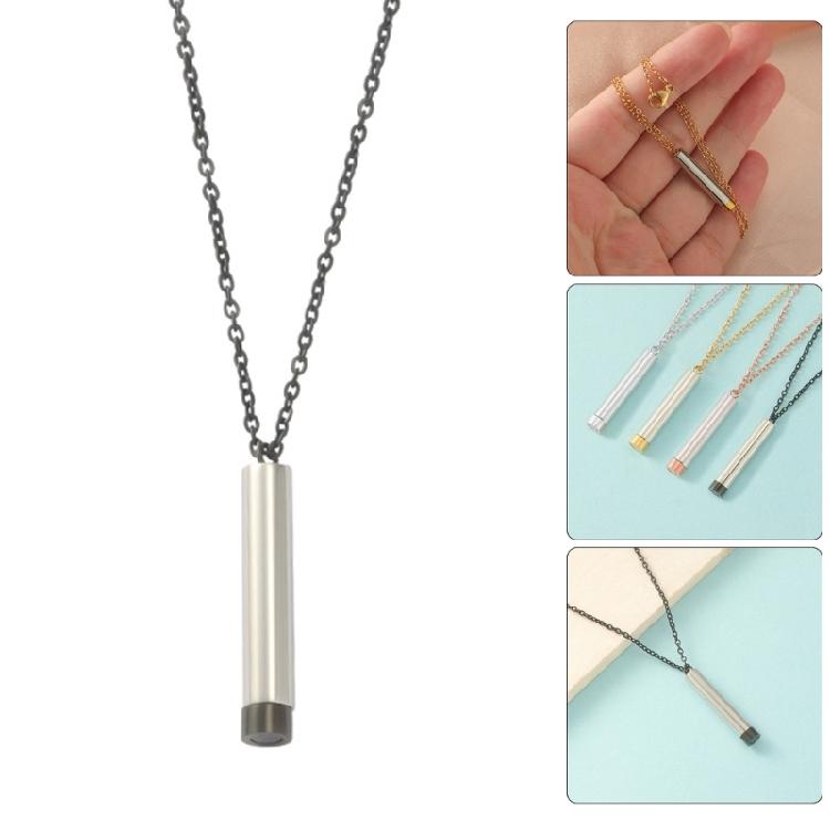 Sturdy Memory Necklace Portable Stainless Steel Cremation Ashes Pendant Jewelry Accessory with Sealed Waterproof Rings