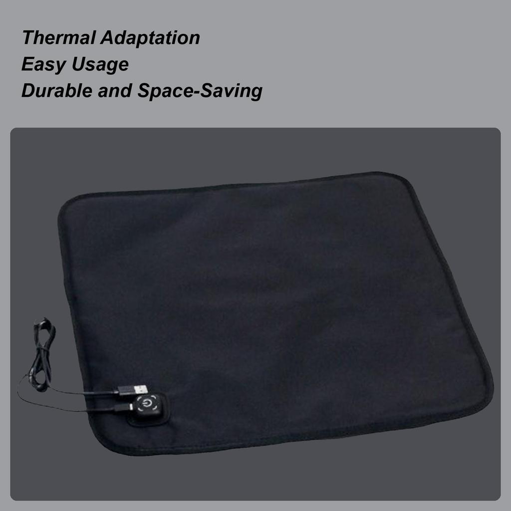 Heated Seat Cushion Foldable Mat 3 Temperature Settings USB Heated Stadium Seat For Office Outdoor Stadium Car Truck Camping