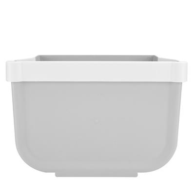 Household Wall Mounted Folding Trash Can Rubbish Garbage Bin for Home Kitchen OfficeGray