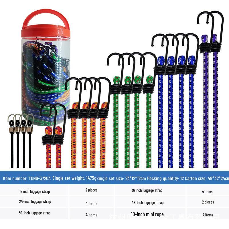 Electric Bike Bungee Tie-Down Strap: Multi-use Rubber Cord for Bicycle Luggage and Rack Securement