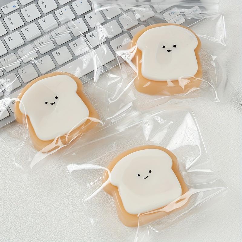 Super Soft Toast Plush Toy Shiny Bread Stuffed Animal for Desk Decor Easter Birthday Party Gift for Kids