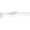 Raised Garden Bed Galvanized Steel 523 X 140 X 36 Cm Brown