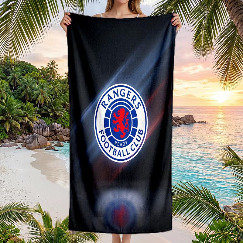 Rangers FC Aufdruck Schnelltrocknendes Strandtuch Mikrofaser Saugfähig Tragbar Reise Schwimmtuch