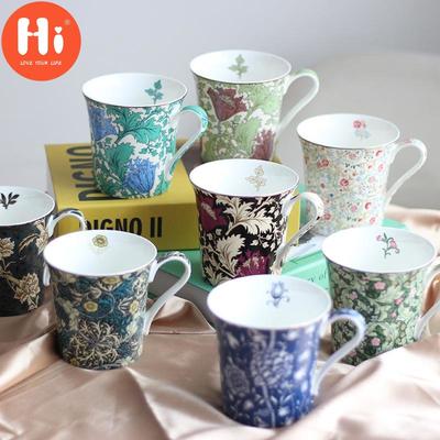 Hi European Retro Water Cup Bone China Mug Home Coffee Cup Literary British Teacup