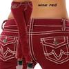 Women's Low Waist Straight Jeans Slim Denim Long Pants Plus Size