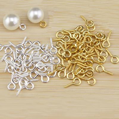 8mm 200pcs/lot Small Sheep Eyes Nail Screw for Beaded Pendant Jewelry DIY Accessories
