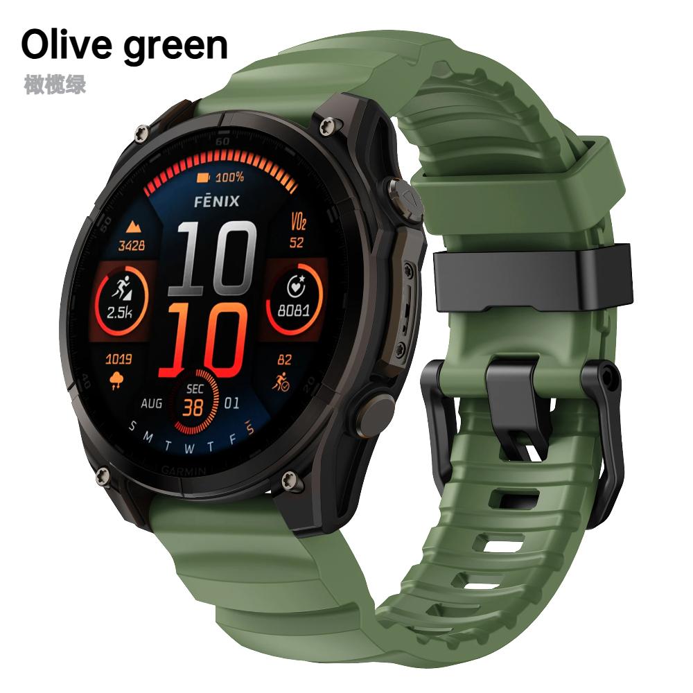 Rychloupínací 22mm 26mm řemínek pro Garmin Tactix8 Silikonový pásek pro Garmin Fenix 8/7X Pro/E Enduro 3 Náramek pro Forerunner 970-965/Instinct 3