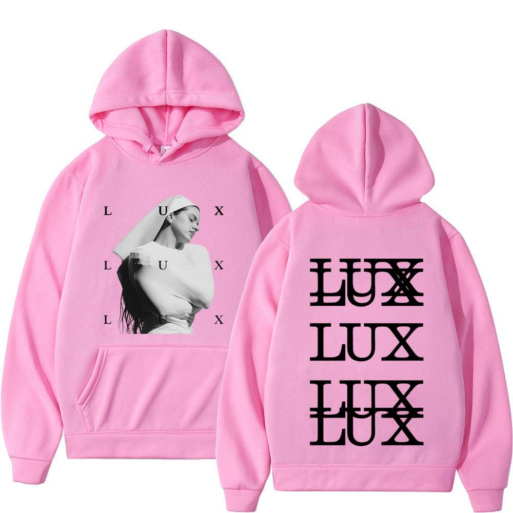 Singer Lux Rosalia Fashion Print Hoodie Men Women Harajuku Fleece Pullover Long-sleeved Loose Sportswear