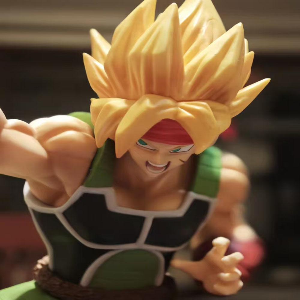 19cm Anime Dragon Ball Z Squatting Combat Pattern Bardock Figure Model action Scene PVC Collection Decor Toys Gift