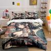 Tattooed Warrior Art Style Bedding Duvet Cover Set  (1*Duvet Cover 2*Pillowcases, Without Duvet Insert)