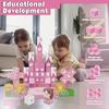 Pink Castle Cube Magnetic Building Block Set - STEM Educational Toy