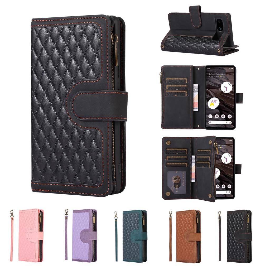 High-End Diamond Buckle Wallet Case for Google Pixel 7A