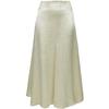 High-Waist Glossy Acetate Midi Skirt