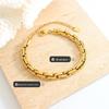 Personalized Women's Thick Chain Bracelet - Titanium Steel, 18K Gold Plated, Hypoallergenic, Niche Design.