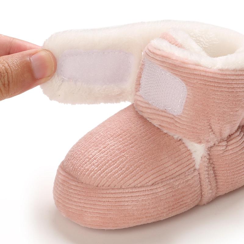 Velvet Snow Boots: Warm Cotton Shoes for 0-1 Year Old Babies, Boys & Girls, with Soft Soles