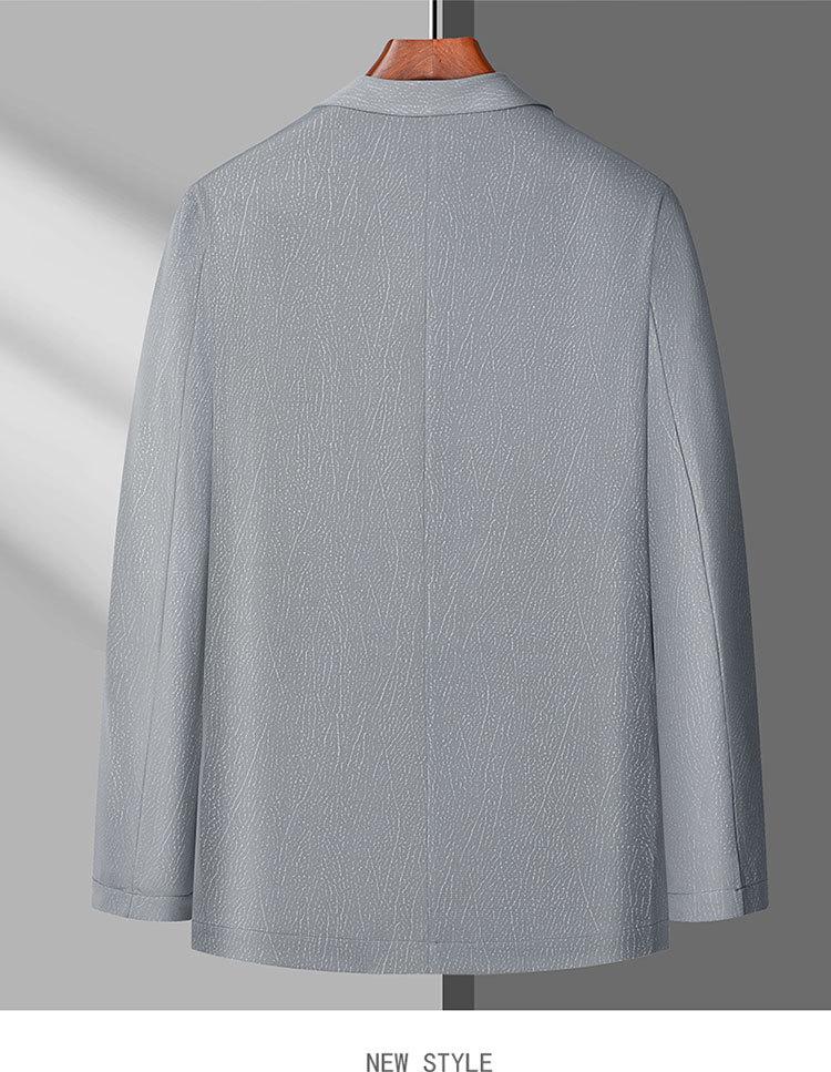 2025 Spring/Summer Men's Breathable Stretch Casual Plus-Size Single-Breasted Jacket