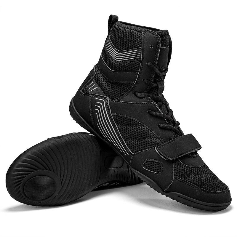 New Sanda Non-slip Wide Last Comprehensive Training Shoes Men's Wrestling Fighting Shoes Women's Fighting Boxing Shoes