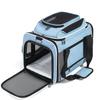 Foldable Pet Carrier Bag for Cats Small Dogs, Breathable Multi-Opening Soft Travel Tote with Padded Base and Safety Leash