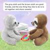 25CM Cuddly Sloth Plush Toy Big Eyes Soft Comfort Throw Pillow Grey Brown Koala Doll for Friends Christmas Birthday Gift
