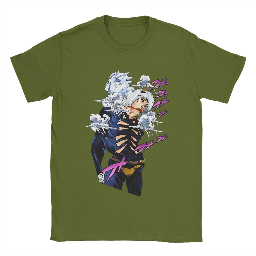 Weather Report Manga J-Jojos Anime Apparel Unisex T Shirt Pure Cotton Tee Graphic Printing Adventure Anime Tops T-shirt
