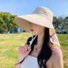 Sun Protection Wide Brim Hat For Women With Breathable Cotton Fabric For Outdoor Hiking Sunshade