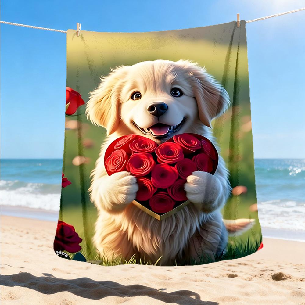 1pc Tiger Roses Outdoor Flannel Blanket, Cozy & Warm Soft Te Playful Design, Napping Camping,