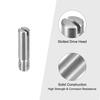 uxcell Shelf Dowels, Threaded M4 Slotted Dowel Pins, M4 X 16mm, 304 Stainless Steel, Shelf Supports for Kitchen Cabinets and Closets, DIY Fixing Suppo