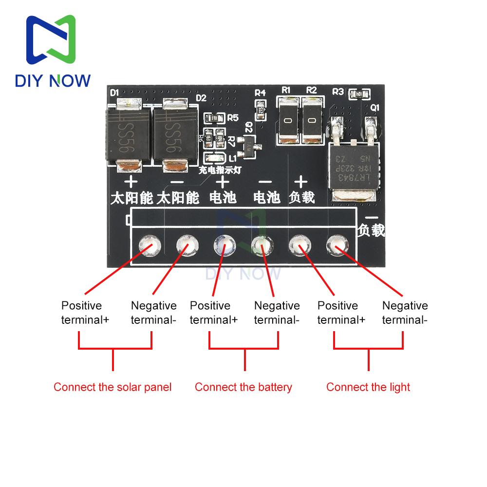 Solar Charge Controller Automatic LED Driver Board for Solar Panels Battery Systems Outdoor Lighting DIY Projects