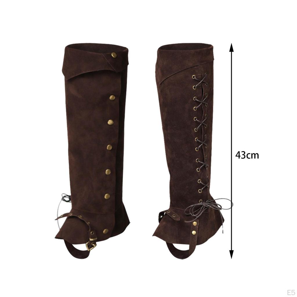 Boot Top Covers Medieval Gaiters Stylish Renaissance Knight Pirate Tops