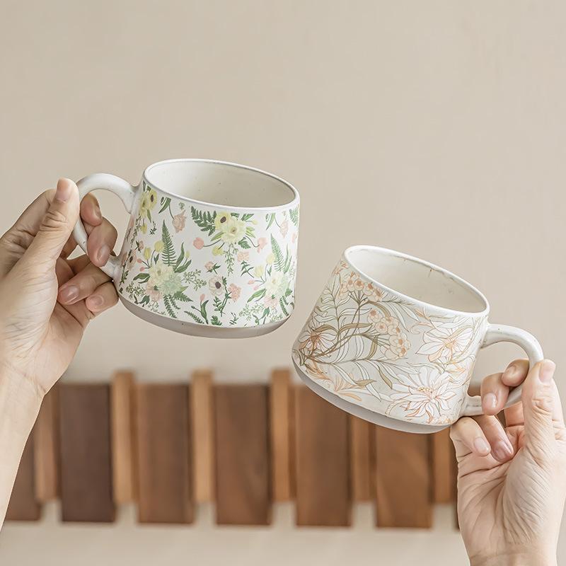 High Value Creative Big Belly Cup Ceramic Mug Household Water Cup Oat Milk Breakfast Cup Afternoon Tea Coffee Cup