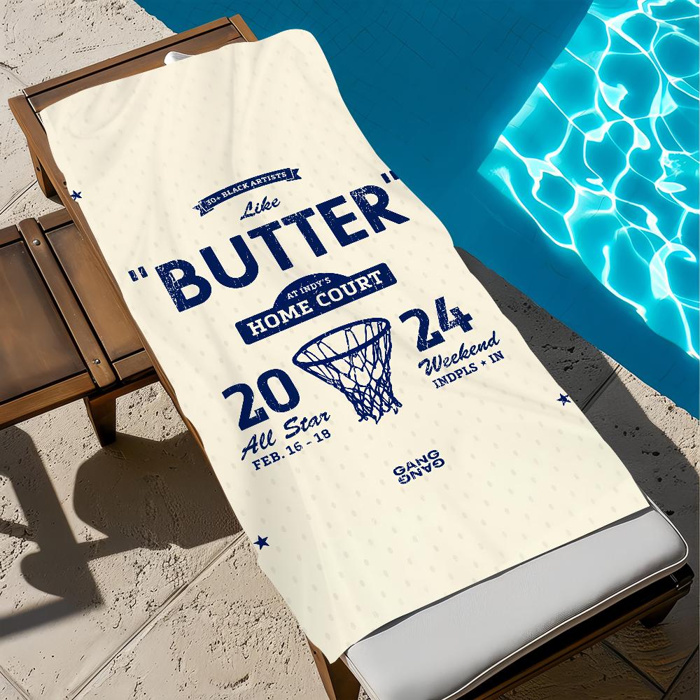 Salted Butter Label Funny Towel Beach Quick Dry Soft Pool Towels Gift for Travel Gym Shower Camping sports