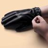 1 Pair New Full Finger PU Leather Black Winter Warm Gloves for Women Men Water-proof High Quality Glove Touchscreen Riding Glove