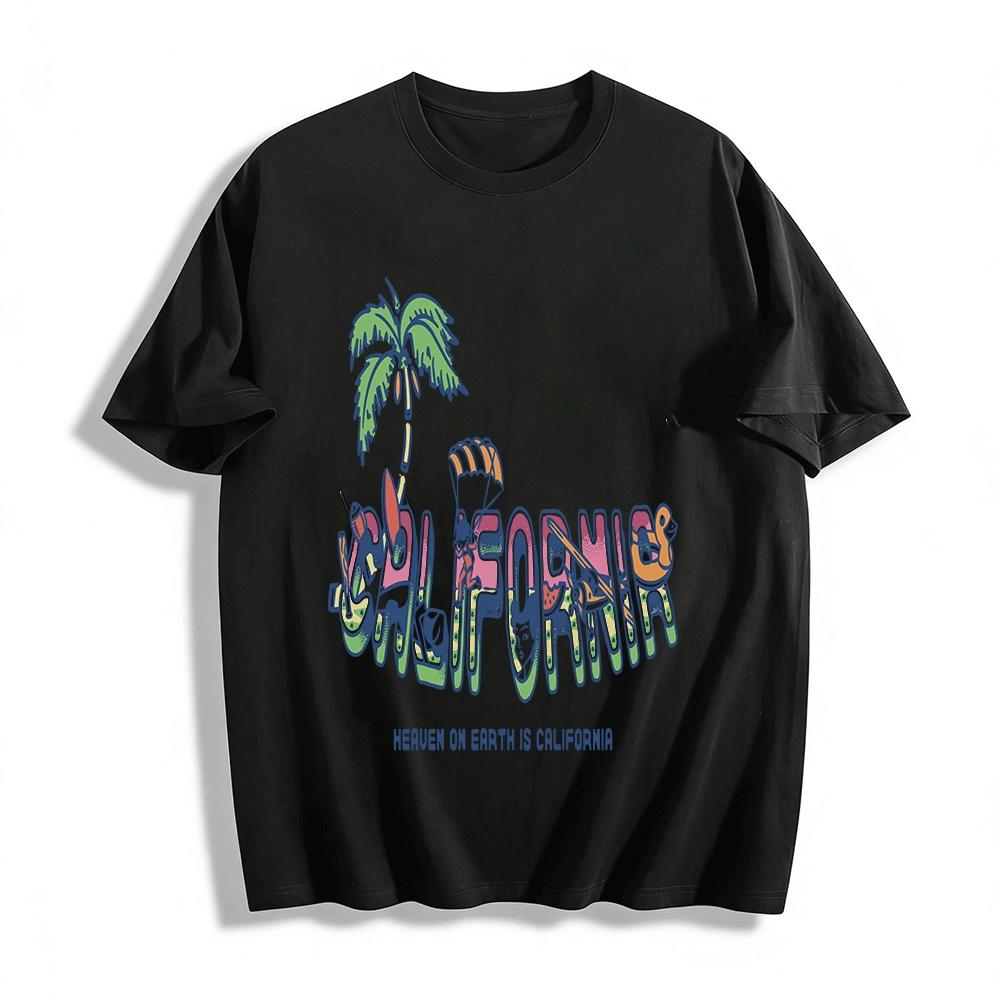 

California Vacation Graphic Unisex Short Sleeve T-Shirt Pure cotton T-shirt XXS
