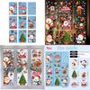 Christmas Snowflake Decal Pvc Wall Sticker With Santa Reindeer Snowman For Holiday Decor