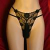 Pantaloni corti trasparenti in pizzo ricamato Guaina per pene da uomo Perizoma erotico Bikini sissy trasparente Lingerie traspirante Abbigliamento da notte per gay