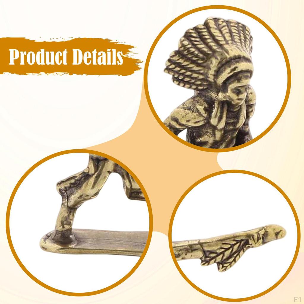 Kleine Messing Statue Skulptur Spiel Requisite Miniaturfigur für Kamin Party Familie Freunde Büro