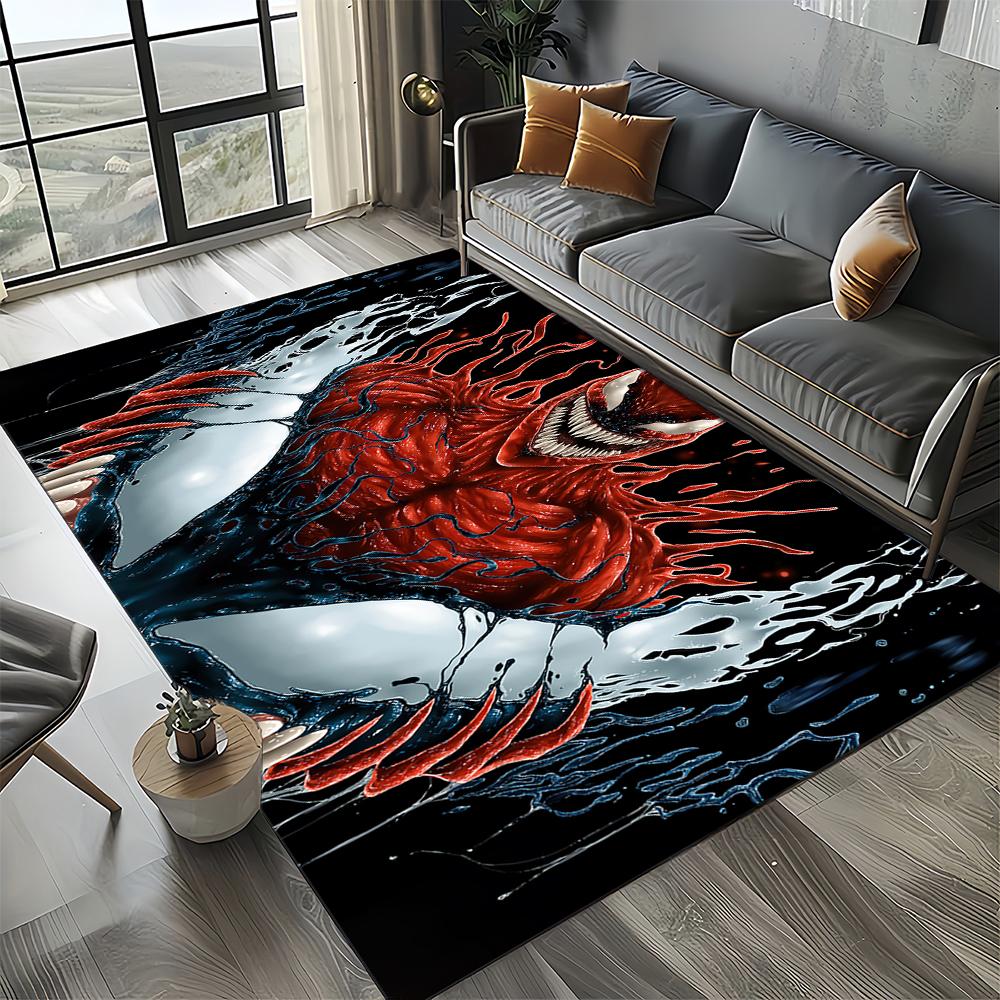 3D Marvel 27 Style Venom Captain SuperHero Carpet Rug for Bedroom Living Room Home Sofa Decoration,kids Large Decor Floor Mat HD