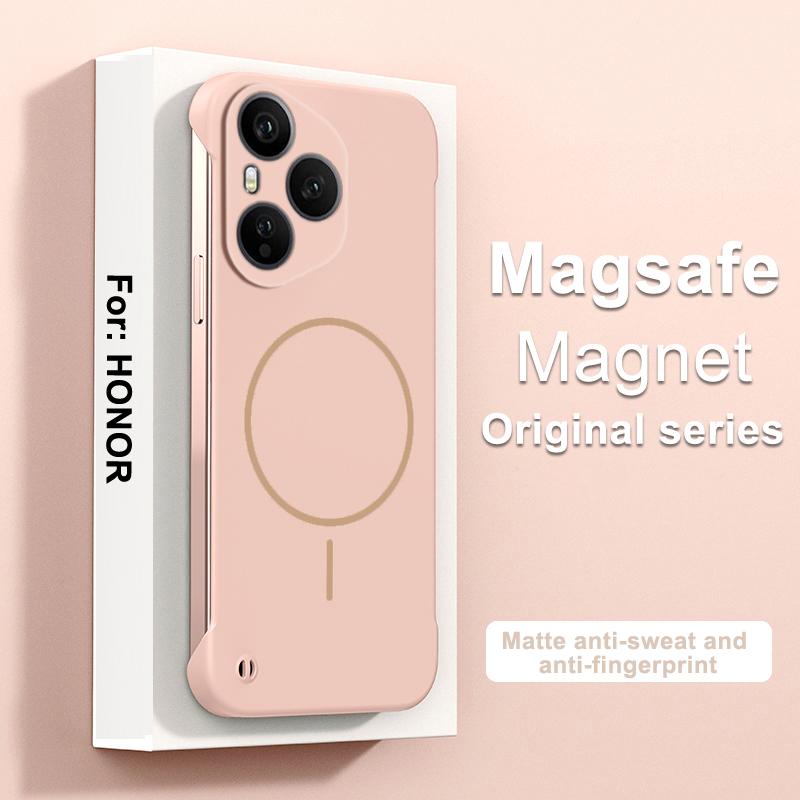 Cases For Honor 400 Pro Magnetic Frameless Shockproof Hard Case For Honor 400 400Pro Wireless Charging Matte Ultra Thin PC Cover