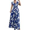 Women's Dress Casual Flowy Dresses  R-neck Vocation Boho Beach Sundress