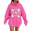 Women's Casual Fashion Comfortable Round Neck With Hood Long Sleeve Halloween Print Warm Sweatshirt