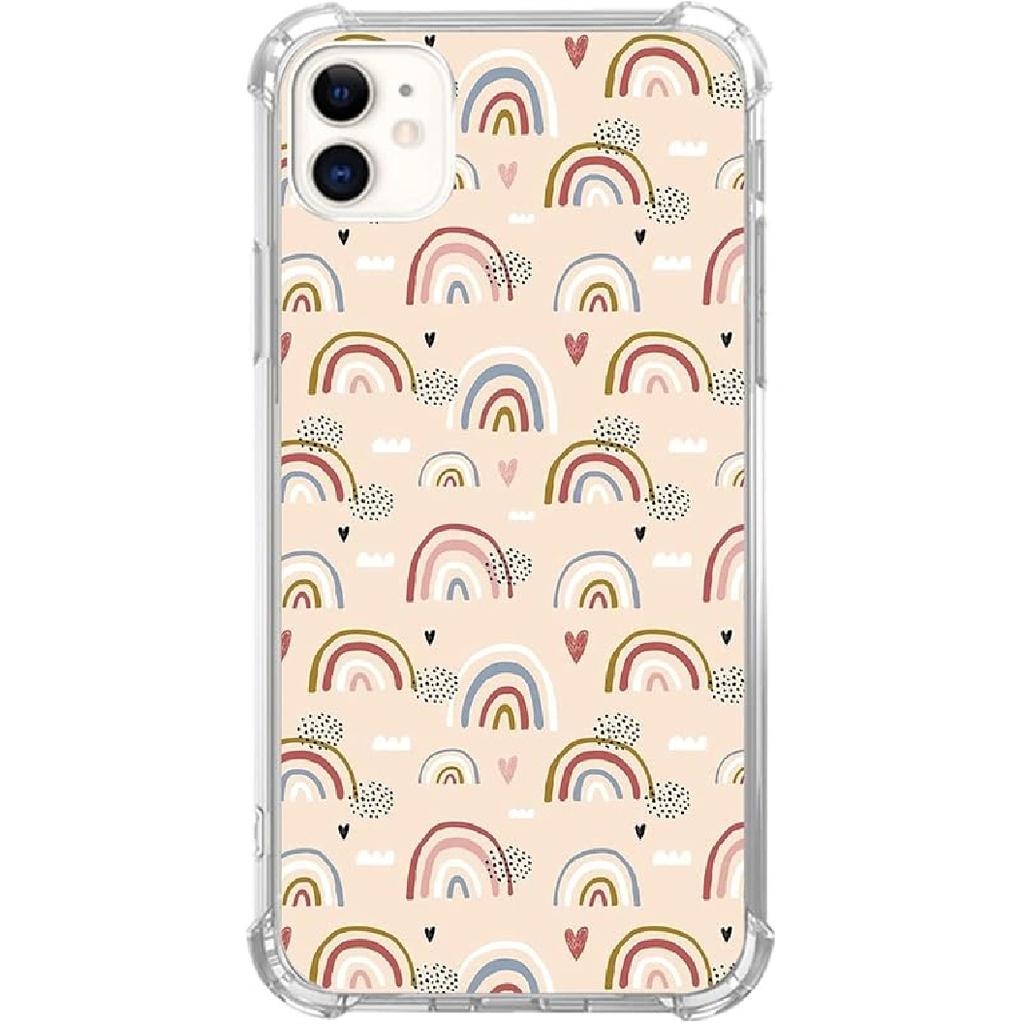 Trippy Psychedelic Flowers Phone Case for iPhone 11, Indie Hippie Colorful Eyes Flower Cover for Teens Women Men, Soft TPU Shockproof Case for iPhone