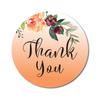 Darling Souvenir Personalized Floral Border Elegant 1.6 Inches Round Thank You Stickers DIY-45