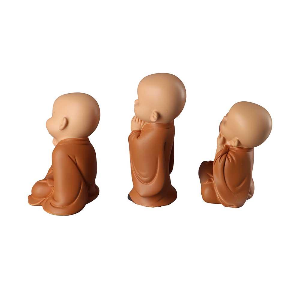 Cute Desk Miniatures Resin Car Decoration Car Ornament Buddha Monk Statue Small Monk Status Monk Ornament Little Monk Figurine