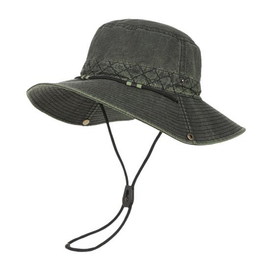 

Рыбацкая шляпа в ретро-стиле, ковбойская шляпа-ведро с регулируемым размером, водонепроницаемая, быстросохнущая, для защиты от солнца на открытом воздухе армия зеленый