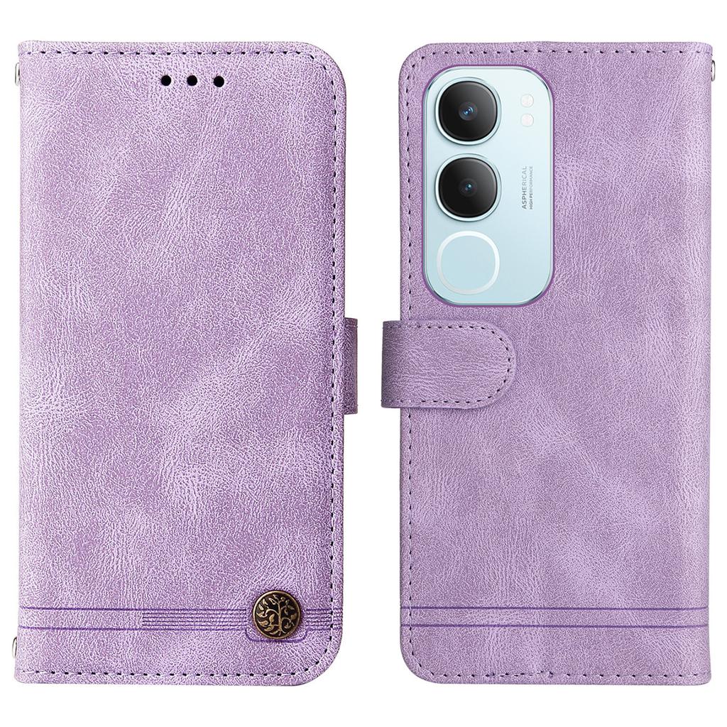 For Vivo Y29 5G/Y19s 4G Leather Wallet Cases Skin Touch Phone Cover Stand with Strap