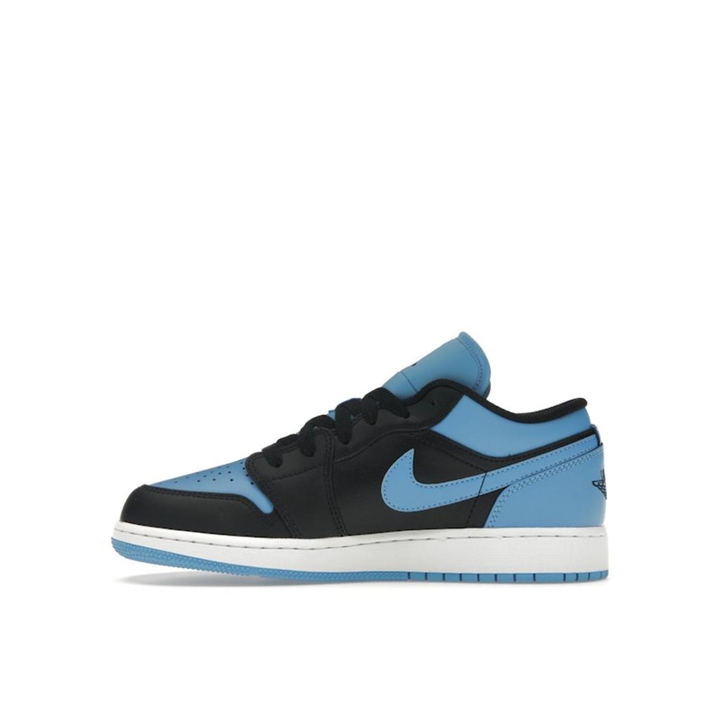 Air Jordan 1 Low GS University Blue Kids Sneakers Black White 553560-041